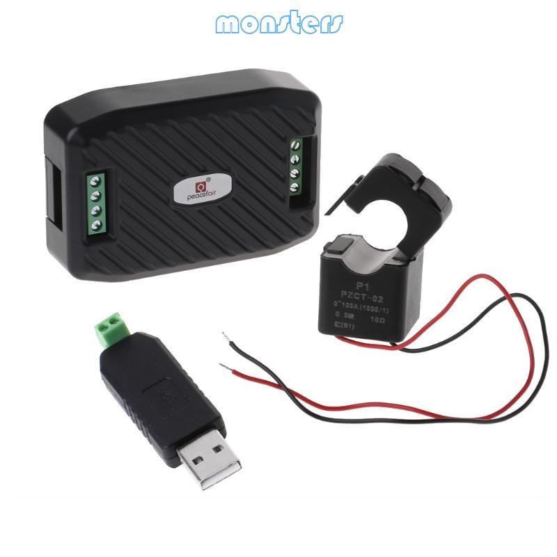 Mon เกรดอุตสาหกรรม PZEM-016 Meter Voltage Power Meter AC 80 260V 100A