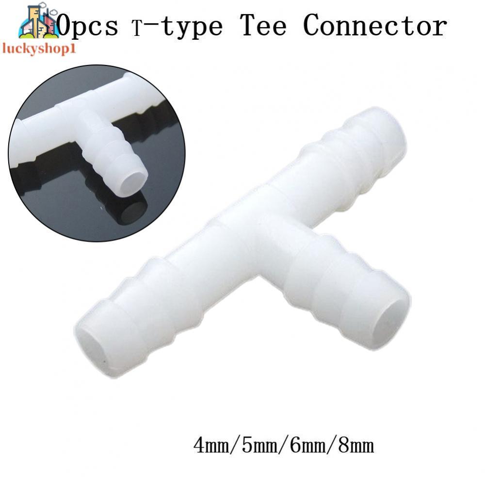 Tee Connector T-Hose ฟิตติ้งลด Joint T-type Tee สีขาว 4-8 มม. ปั๊มลม
