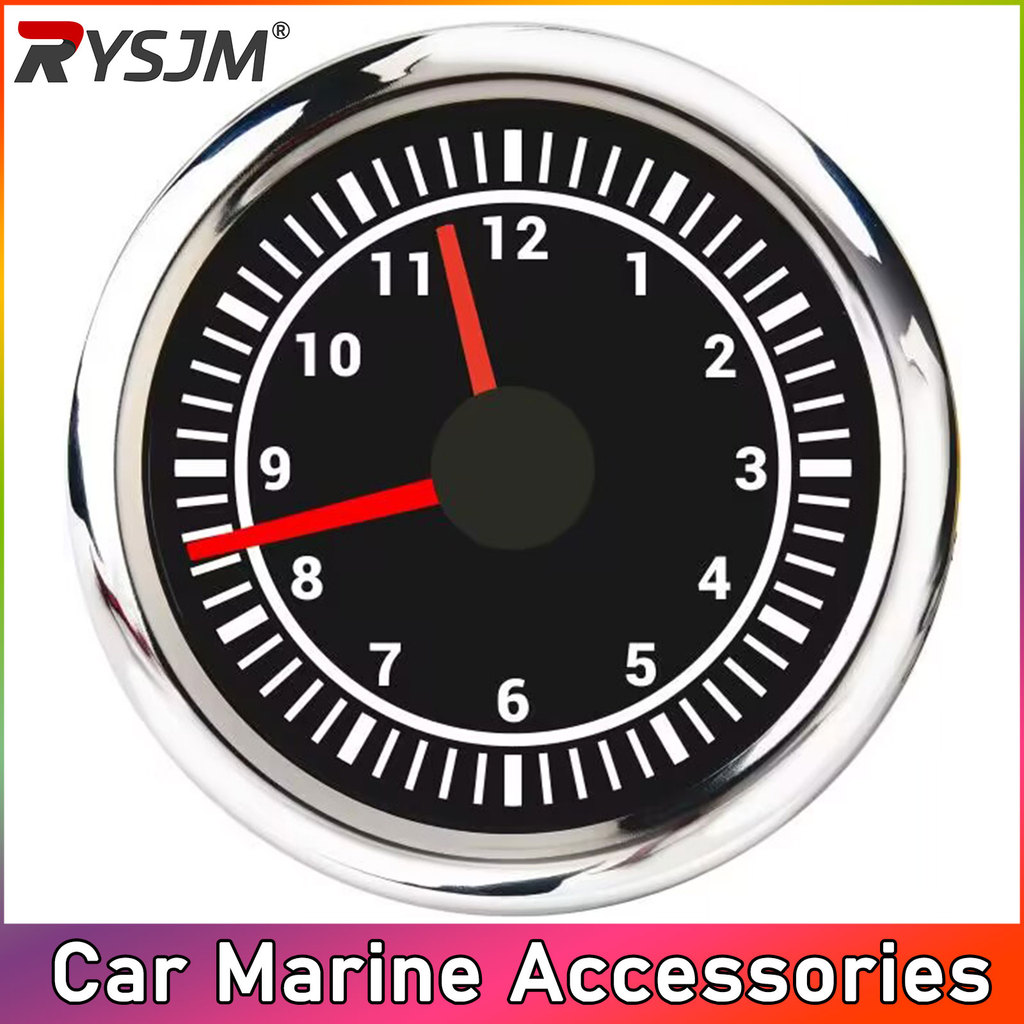 52MM รถนาฬิกาวัด 7 สีกระจกโค้งดิจิตอล 12Oclock Pointer นาฬิกาเครื่องวัดเมตร