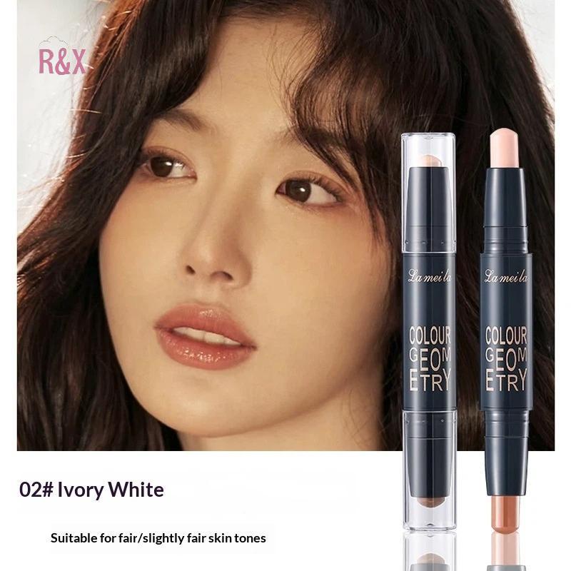 R&X 2in1 Double-ended คอนซีลเลอร์ Sti High Coverage กันน้ําสําหรับแต่งหน้าใบหน้าน้ําหนักเบายาวนานคอน