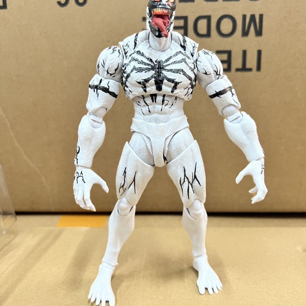 SHF White Venom Symbiote Action Figure Amazing Spider-Man Movable Model รูปปั้นสะสมของเล่น