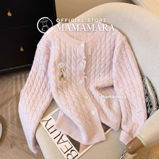 MAMAMARA - Cardigan Rajut Duck Style Character Pita Lucu Knitwear Crew Neck
