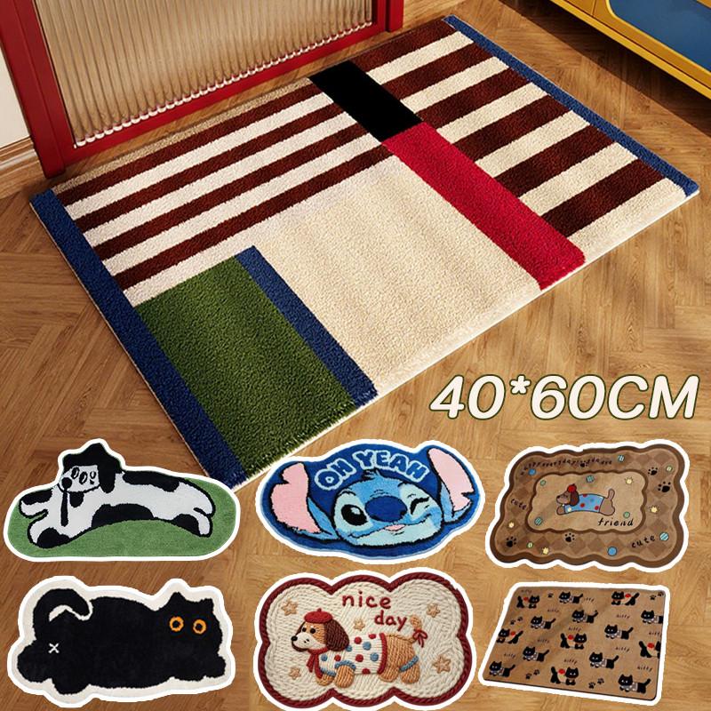 พรมปูพื้น 40*60cm พรมห้องนอน ขนยาว กันลื่น เหมาะสำหรับห้องนั่งเล่นและห้องนอน มีหลากหลายสีให้เลือก