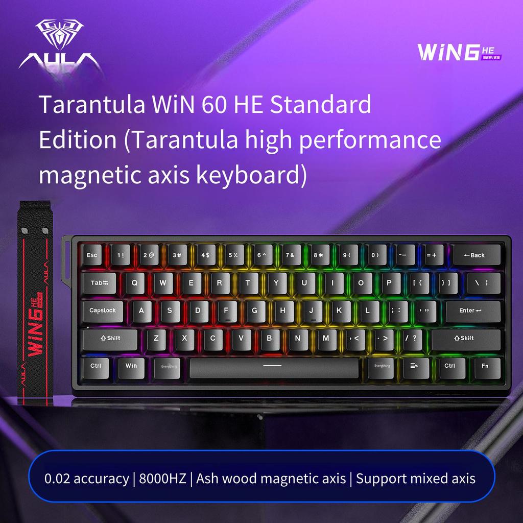 AULA WiN60/68HE สวิตช์แม่เหล็ก คีย์บอร์ด RGB แบบมีสาย