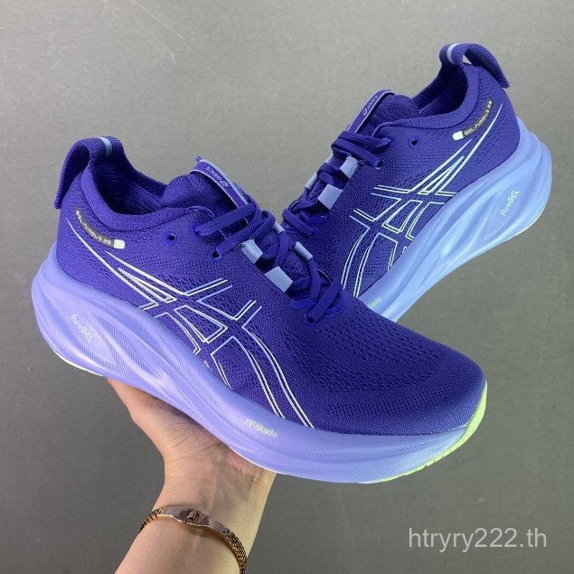 Asics Gel-Nimbus 26 รองเท้าวิ่งสําหรับผู้ชายและผู้หญิง Gel-Nimbus 25 น้ําหนักเบาเบาะกีฬารองเท้า RZZK