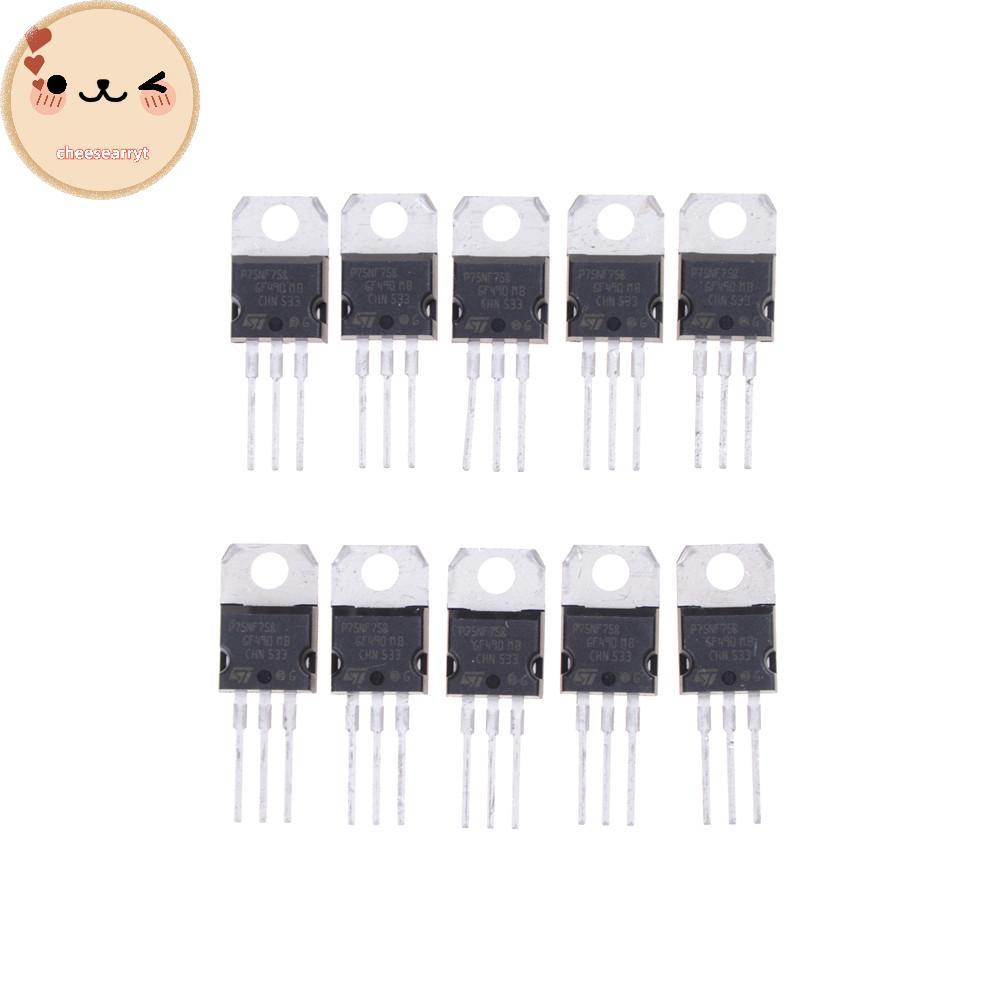 ชี 10 ชิ้น P75NF75 P75N75 STP75NF75 TO-220 ทรานซิสเตอร์ oril EN
