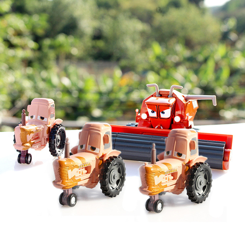 Disney Pixar Cars Tractor & Frank Toy Set - 4 แพ็ครถฟาร์มDiecast Tractors Harvester Movie-Characterร
