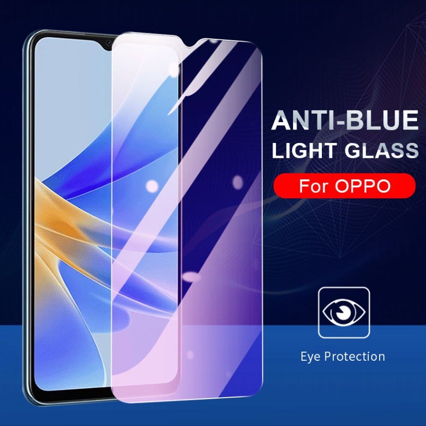9H Anti UV สีม่วงสีฟ้ากระจกนิรภัยป้องกันหน้าจอสําหรับOppo Reno 15F 14F 13F 12F 11F 8T 7Z 6Z 5F 4Z A9