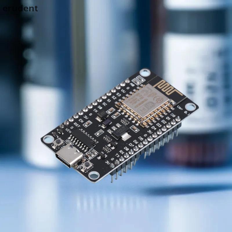 Erudent Nodemcu Lua V2.1 ESP8266 ESP-12F บอร์ดพัฒนา WIFI Micro USB- CH340 บอร์ดพร้อมปุ่มแฟลชและ RST 