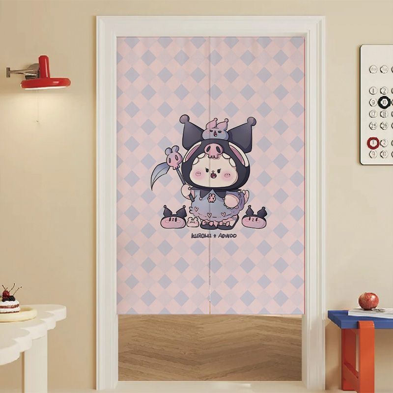 Cartoon Sanrio Cute Door Curtain Shelter Curtain Windshield Curtain Bedroom Living Room Partition Cu