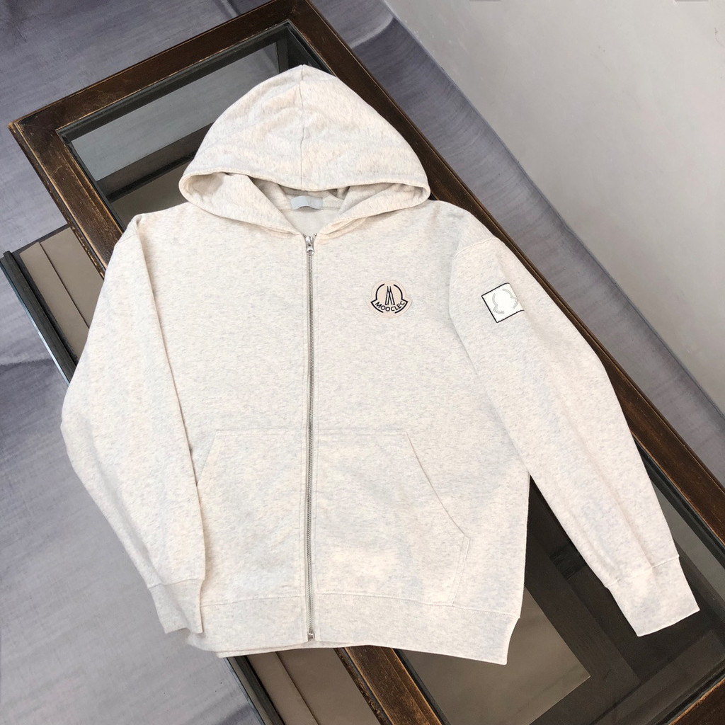 KN7R Mo***er New autumn and winter model for men: hooded sweatshirt, zip-up cardigan, embroidered lo