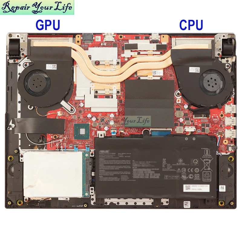 5V แล็ปท็อป CPU GPU พัดลมระบายความร้อนสําหรับ ASUS ROG รูปที่ 6