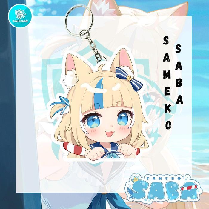 พวงกุญแจอะคริลิคอะนิเมะ Vtuber Hololive - Sameko Sab Ganci อะนิเมะ Akiri - Sameko Saba A