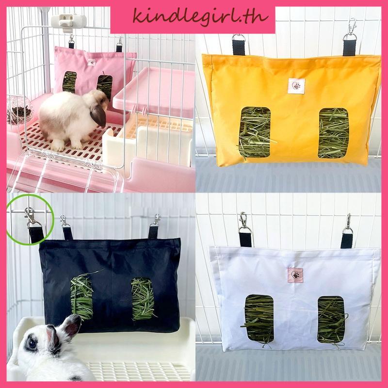 KING กระต่ายสําหรับ Hay Feeder กระเป๋าสําหรับ Hay Feeder Storage แขวนกระเป๋าให้อาหารสําหรับสัตว์เล็ก