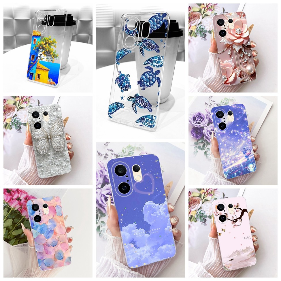 Vivo X200 FE 5G Clear Case V2503 ความงามหรูหราแมวน่ารักแฟชั่นผีเสื้อตลกทาสีปลอก Vivo X 200 FE 5G