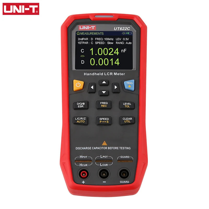 UNI-T UT622A UT622C UT622E Digital Capacimeter LCR Meter ตัวเก็บประจุอิเล็กทรอนิกส์ส่วนประกอบเครื่อง