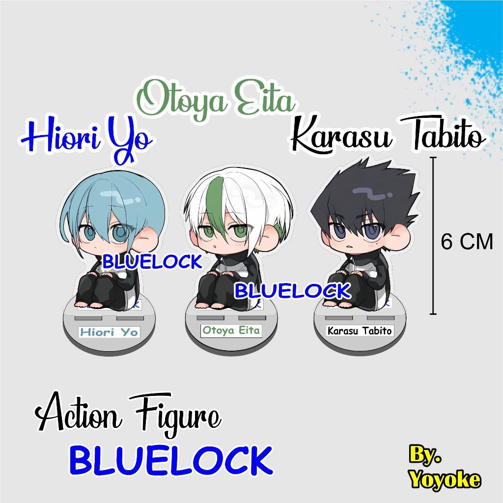 Standee Akrilk Blue Lock Hiori Yo Otoya Eita Karasu Tabito