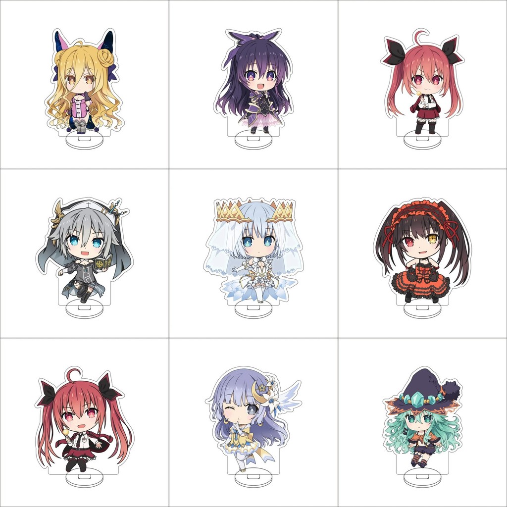 อะนิเมะ Standee Model Date A Live mika Tokisaki Kurumi Yatogami Tohka Itsuka Kotori chibi โต๊ะเรียนตกแต่งของขวัญ