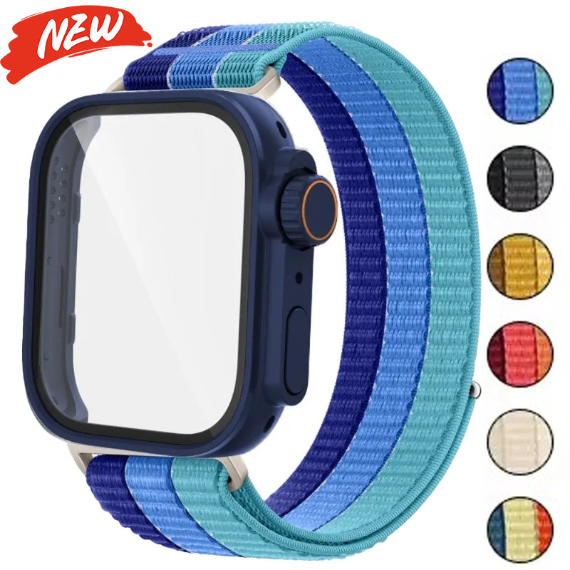 สายรัดไนลอน + PC สําหรับ Huawei watch Fit 4 Pro/Fit 4 /Fit 3 สายนาฬิกาหน้าจอป้องกันสร้อยข้อมืออุปกรณ์เสริม