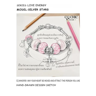 CQ CHIC [5163] Love Energy Bunny Ear Bracelet สร้อยข้อมือผู้หญิงแบบปรับได้ของขวัญวันเกิดเครื่องประดับของขวัญ