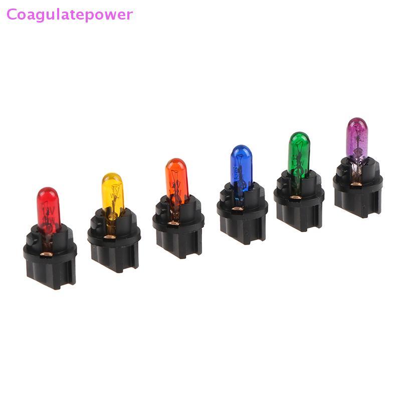 Coa 10PCS T5.5 หลอดไฟ Led W1.2WCar ไฟภายใน Dashboard ตัวบ่งชี้ความร้อน Wedge Auto เครื่องมือโคมไฟเคร