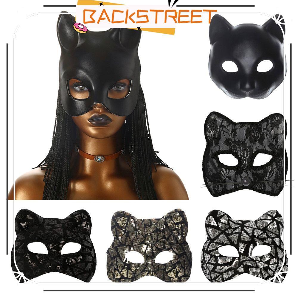 BACKSTAGERRET Masquerade , EVA Venetian Party Cat Girl , Party Makeup Ball Half Face Mardi Gras