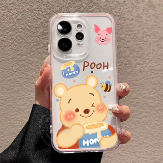 เคส OPPO Reno 16 16F 15 15F 5G เคส OPPO Reno 16 15 Pro 5G Pro Max 5G เคสน่ารักการ์ตูนหมีวินนี่เดอะพูห์ เคสกันกระแทก เคสเจลเกราะ 2 in 1 เคสใสหนากันตก