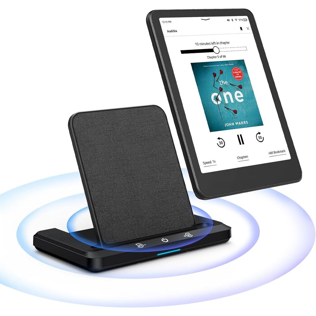 แท่นชาร์จไร้สายและลําโพง Audiobook สําหรับ Kindle Paperwhite Signature Editions (2022&2024) Colorsof