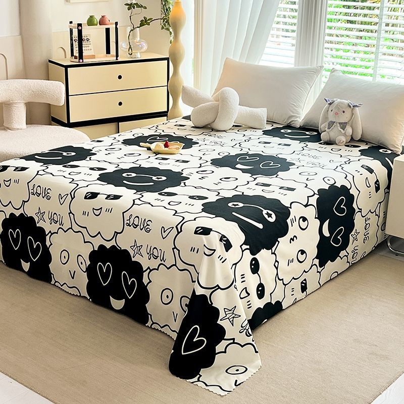 日式ns风床单单学生出租屋小清新i夏季被单宿舍女生大学生寝室20260320Japanese-style Ns Bed Sheets for Students in Rental Apartments