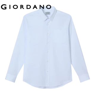 GIORDANO เสื้อเชิ้ตผู้ชาย Men's Slim Pocket Easy Care Shirt 01046005