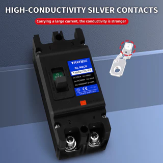 Dc MCCB 2P 1000V DC Solar Molded Case Circuit Breaker MCCB Overload Protector Solar PV 125A 250A 150A