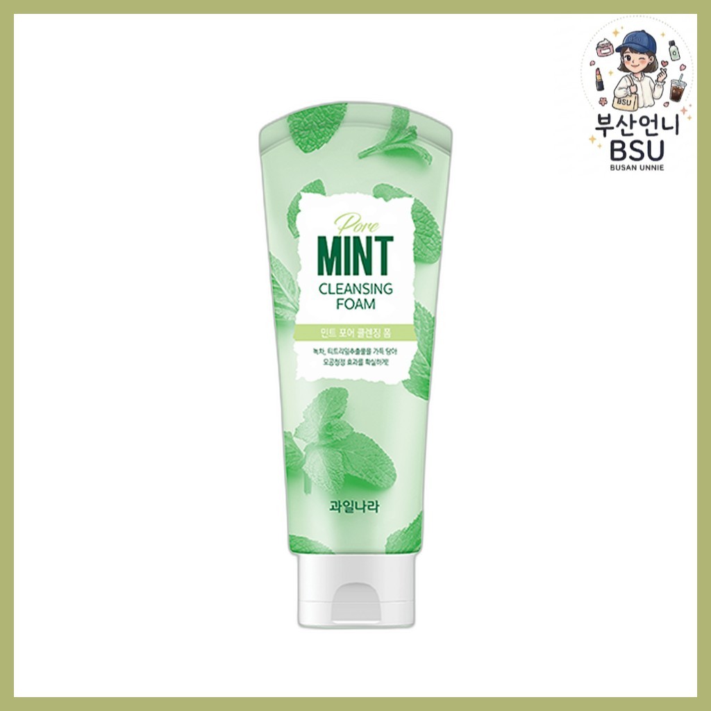 [daiso] Fruitnara Mint Pore Cleanser Foam, 130g, 1 ชิ้น / โฟมล้างหน้าเกาหลี / ควบคุมความมัน / ของแท้ 100% by BSU