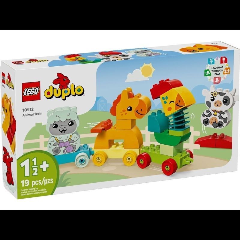 รับประกัน Series 10412 Building Blocks น่ารักสนุก Depot สัตว์รถไฟอนุภาคของเล่น
