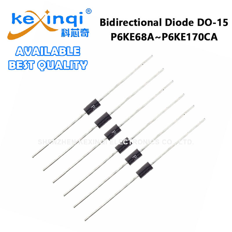 (5 ชิ้น) ทีวีไดโอด DO-15 P6KE68A P6KE68CA P6KE75CA P6KE91A P6KE110A P6KE110CA P6KE120CA P6KE130CA Bi