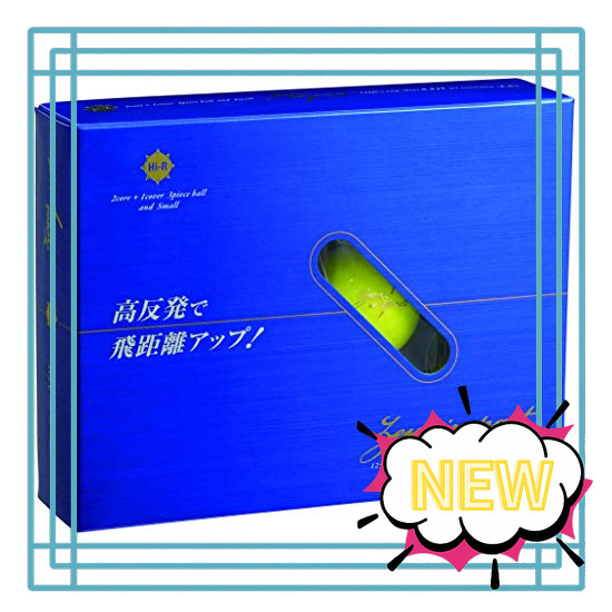 Kasco (Kasco) Golf Ball ZEUSIMPACT2 High Resilience Golf Ball Sleeve Men's ZEUSIMPACT2 Yellow