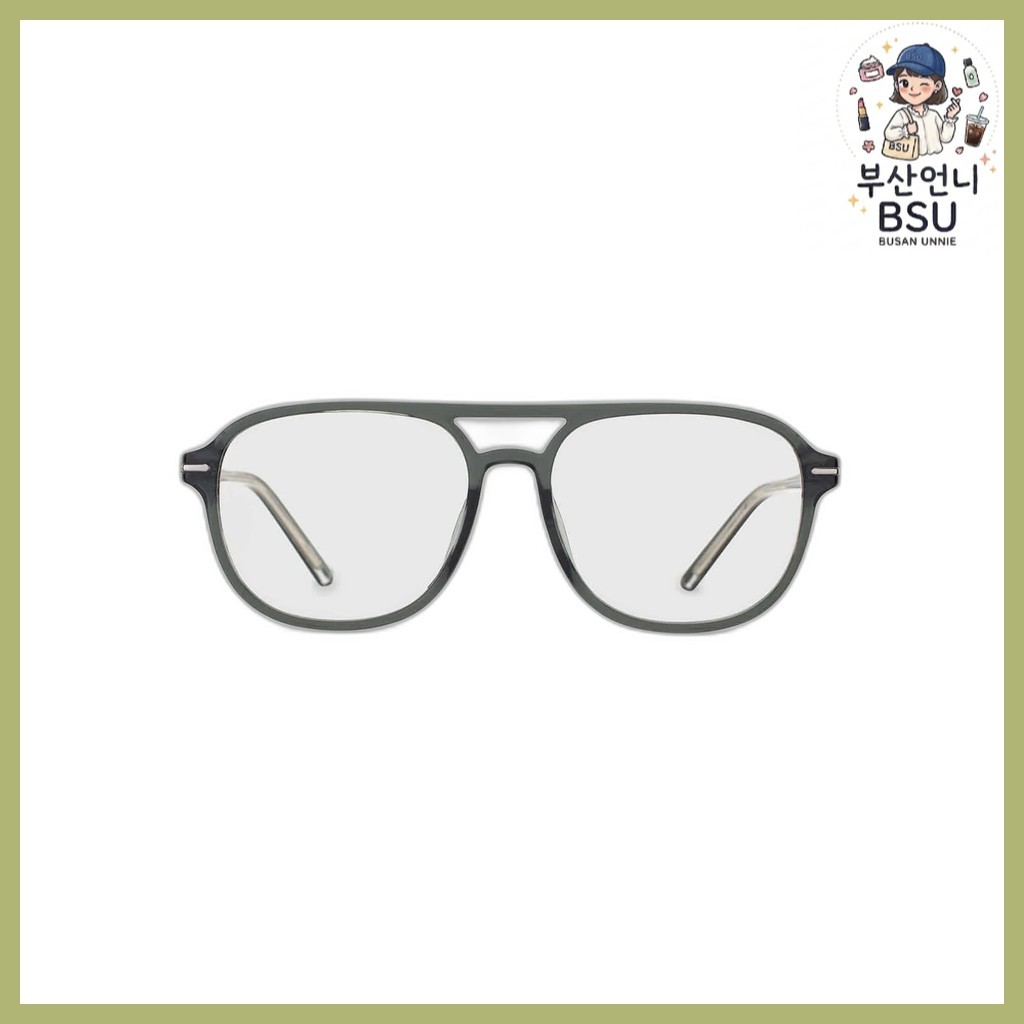 [blue elephant] BRAZE khaki Korean Fashion Glasses / Korean Glasses / Aviator Style / 100% Genuine b