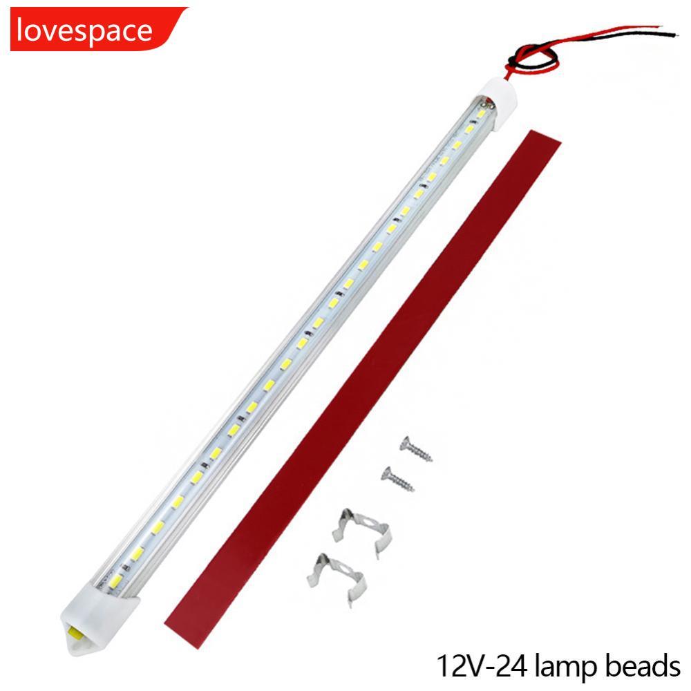LOVESPACE 12 V/24 V LED 24LED 36 LED ภายในรถโคมไฟ Strip Bar เปิด/ปิดสวิทช์สําหรับ Van Lorry รถบรรทุก