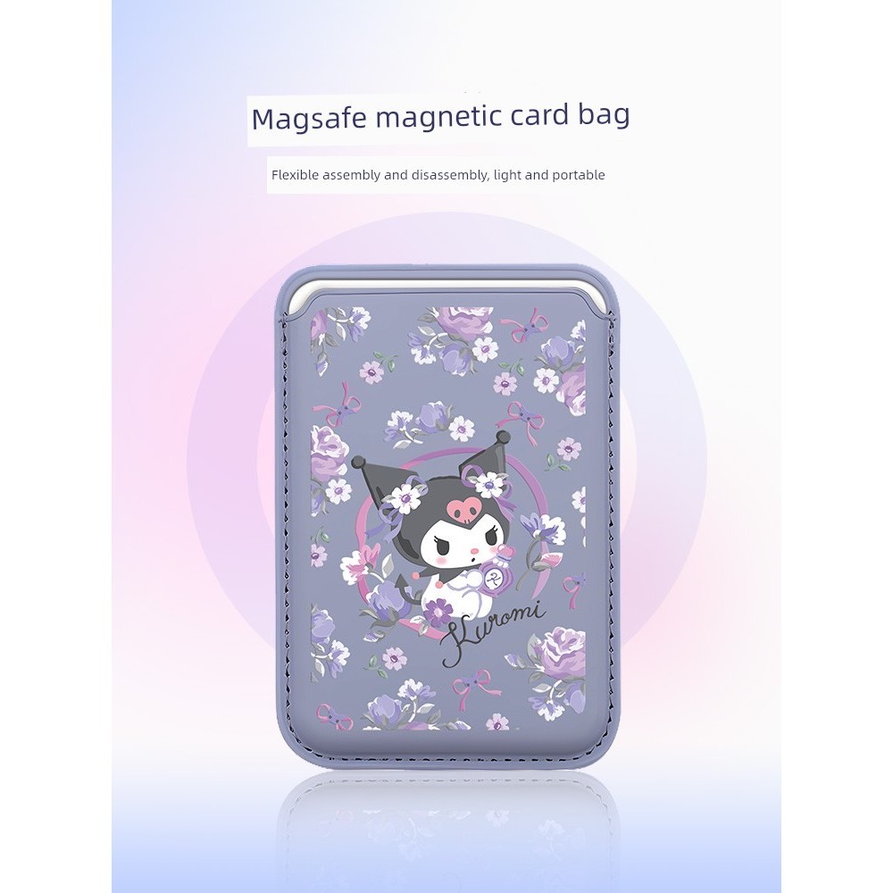 กระเป๋าเงิน magsafe wallet MagSafe Magnetic Huawei Leather การ์ตูน Apple