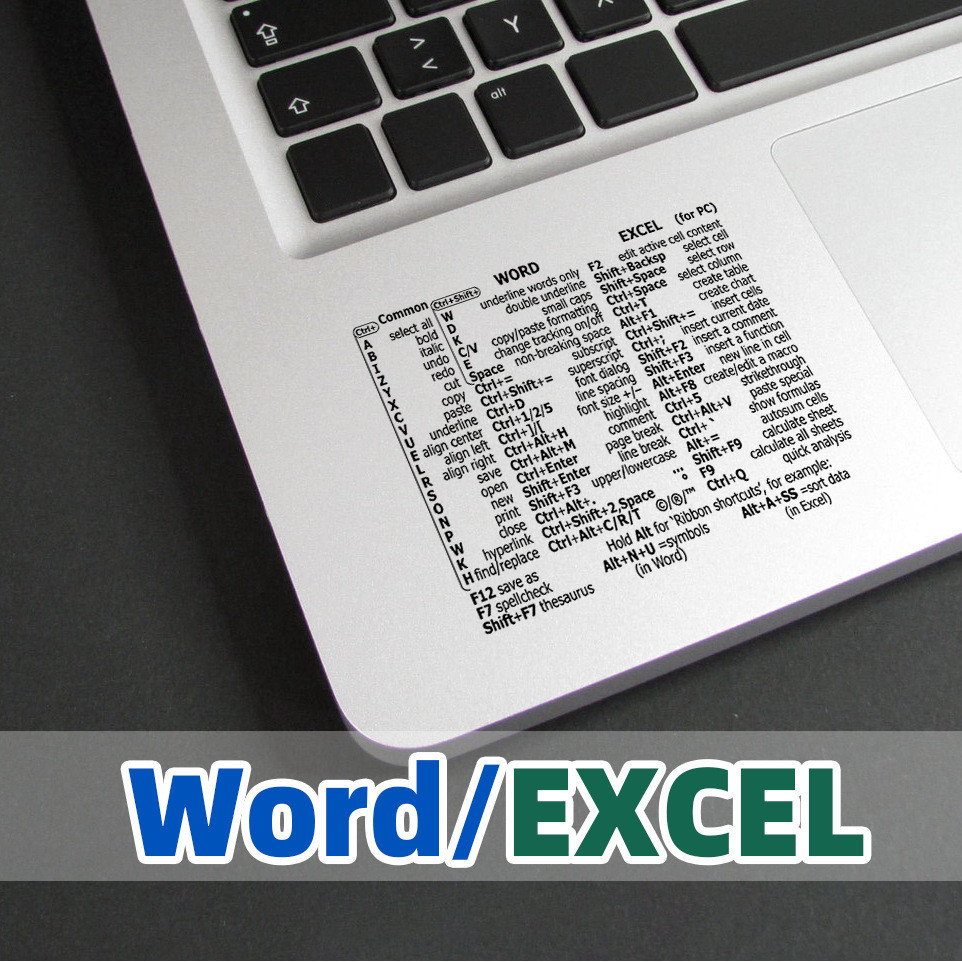 สติกเกอร์กันน้ำ ปุ่มลัด Windows/Word ติดทน คงทน สำหรับโน้ตบุ๊กและ MacBook