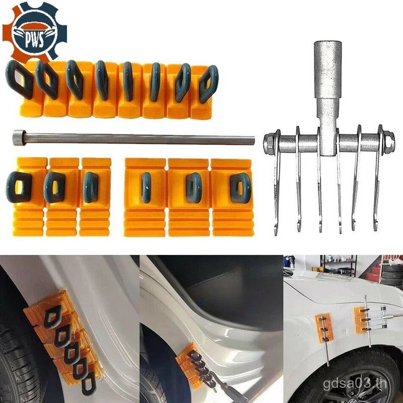ใหม่ Paintless กาว Puller Tabs Dent รถซ่อมเครื่องมือรถ Dent Removal ซ่อมชุดเครื่องมือสีส้ม Dent Pull