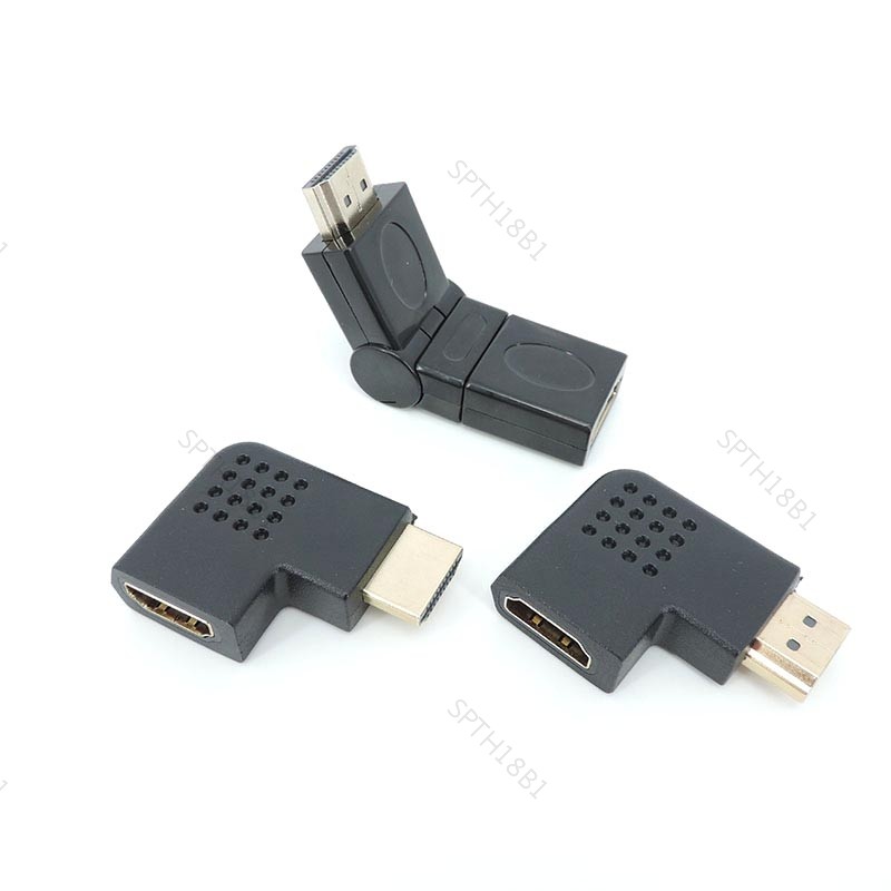 ปรับได้ 90 270 องศา Hdmi-ใช้งานร่วมกับชายหญิงเชื่อมต่ออะแดปเตอร์วิดีโอสายปลั๊ก Extender Converter สําหรับ Hdtv ทีวี 4K TH18B1