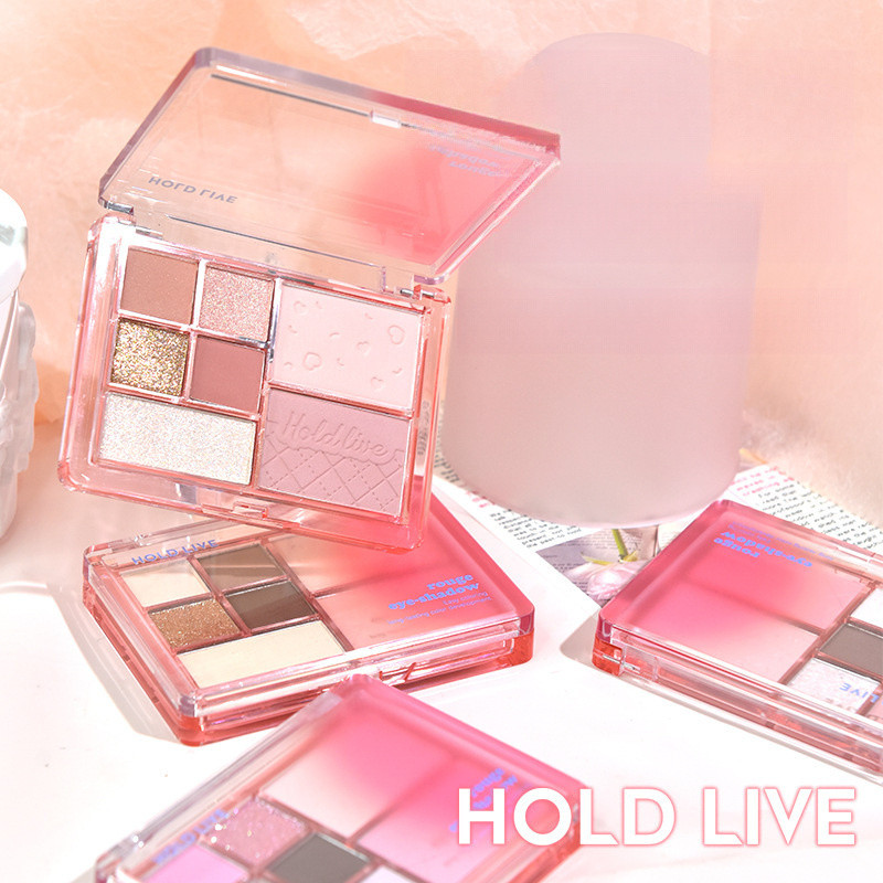 HOLD LIVE Long Story All-in-One Powder Palette, Terracotta & Pink Blush, Highlighter & Eyeshadow Pal