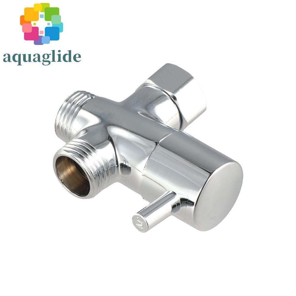AQUAGLIDE 3 Way Shower Head Diverter Valve, ทองเหลือง G1/2 3 Way Switch Faucet Valve, Shower Faucet 