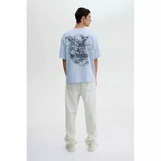 H&M(เอชแอนด์เอ็ม) เสื้อยืดพิมพ์ลายแบบหลวม Men Loose Fit Printed T-shirt 1034065_17