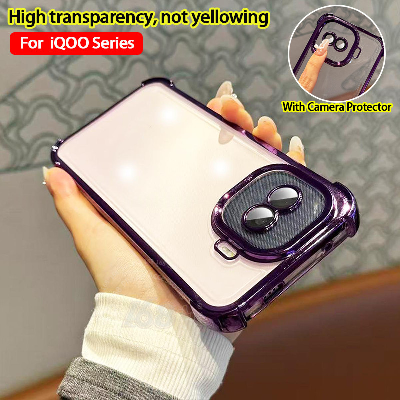 เคส IQOO 15R Case เคสแบบเจลใส นุ่ม กันกระแทก พร้อมฟิล์มป้องกันเลนส์กล้อง มีแอร์แบ็กหนา เคสโทรศัพท์ใสเรียบง่าย