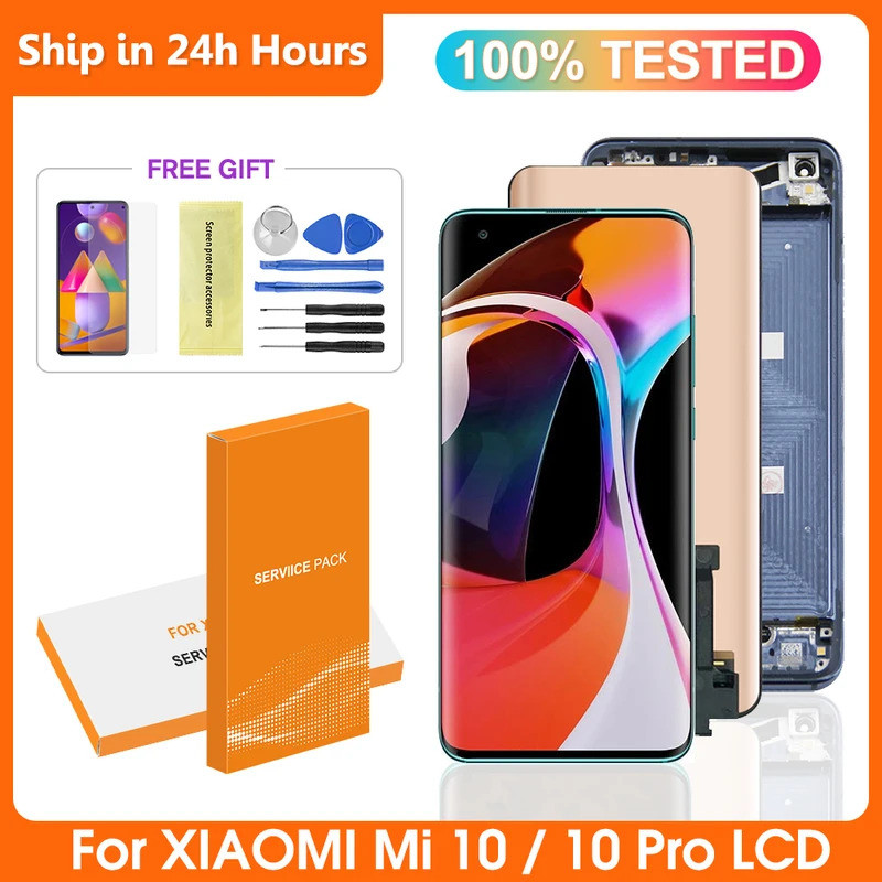 6.67 "สําหรับXiaomi Mi 10 M2001J2G,M2001J2IจอแสดงผลLCD Touch Screen Digitizer AssemblyสําหรับXiaomi 