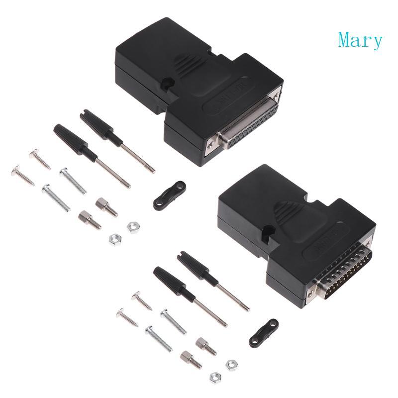 Mary DB25 ชายหญิงสกรู D-SUB 25Pin ปลั๊ก Breakout Terminal Solderless Connector