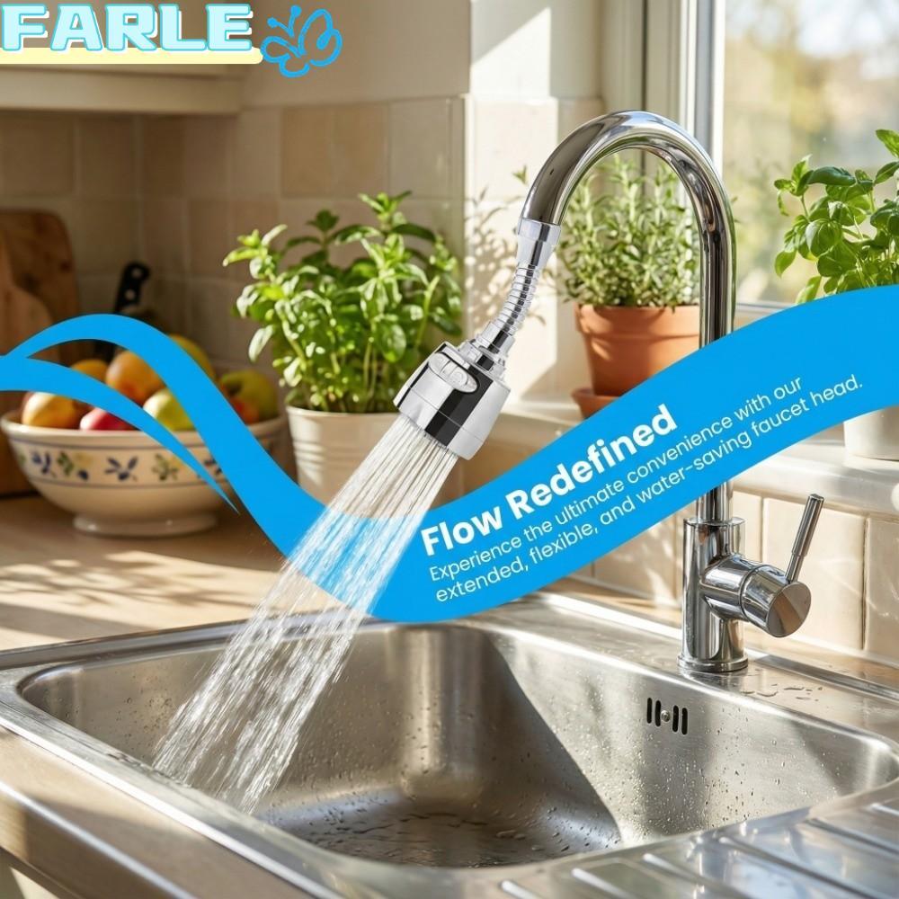 FARL Tap Sprayer, Universal Fit Booster Water Filter,สะดวกหมุนได้ประเภทกรองSplash Proof Head Tap Fil