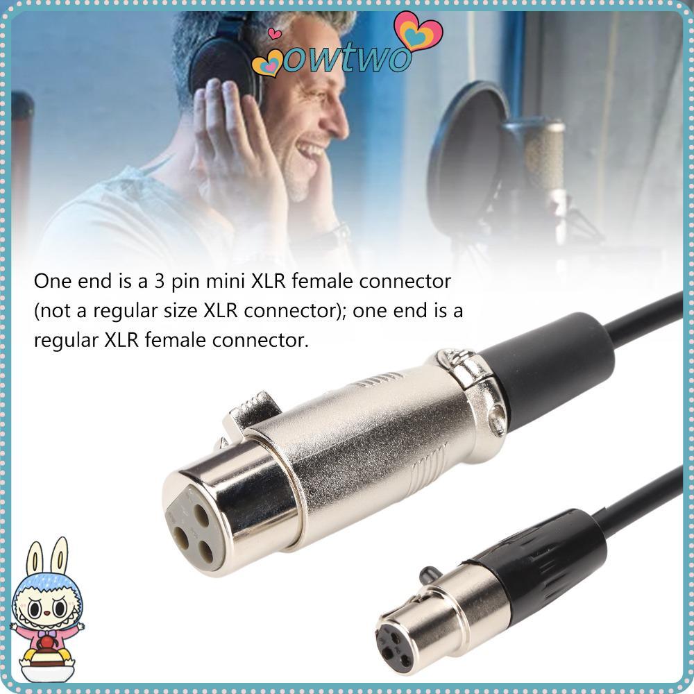 [OWTWO] สาย XLR, 3 ขา 1 เมตร / 3.3 ฟุต XLR หญิง Mini XLR หญิง, ทนทาน Plug and Play สายไมโครโฟนสําหรั