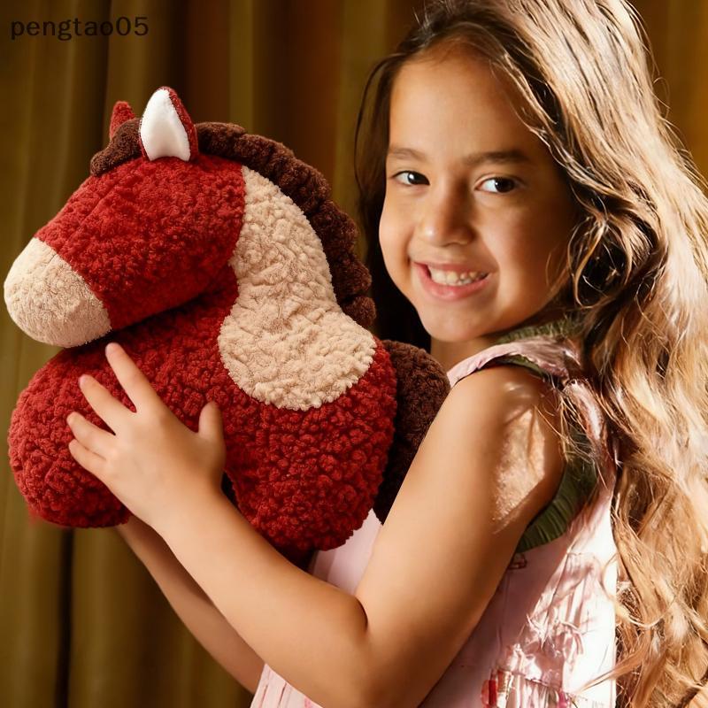 [pengtao05] หมอนตุ๊กตาม้า, Lunar New Year Of The Horse Cushion, Soft Fuzzy ตุ๊กตาสัตว์ตกแต่งสําหรับเ